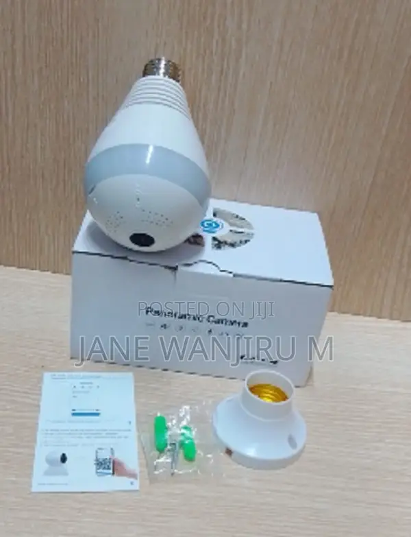 Advanced V380 Bulb Camera – 360° Panoramic Indoor Surveillance