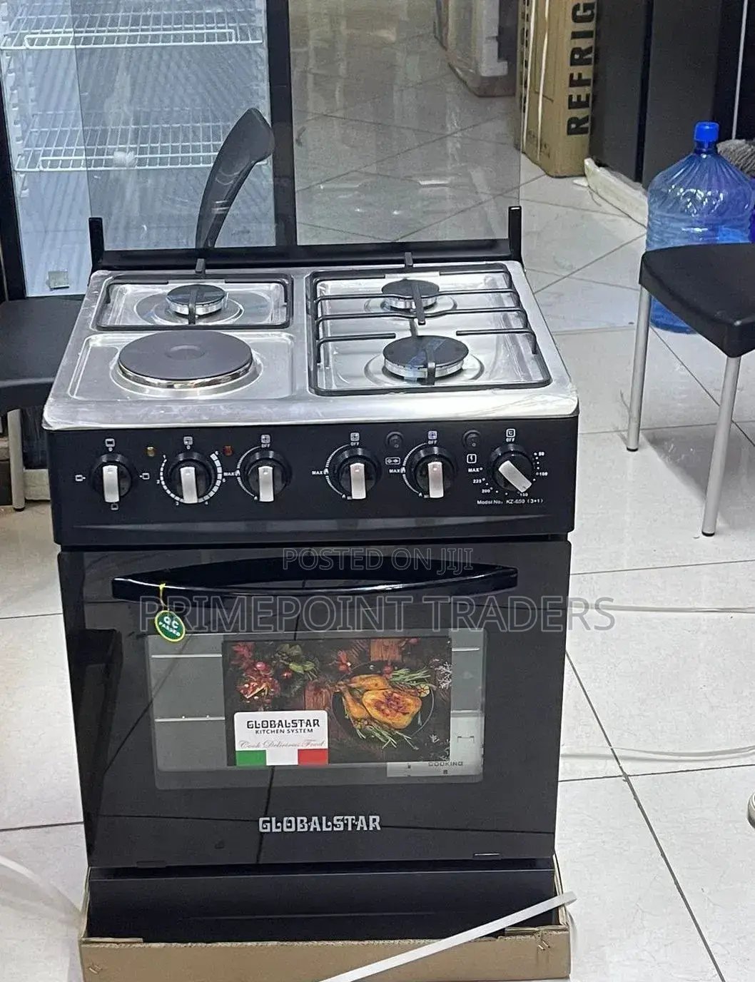 Globalstar Black 60×60 Standing Cooker – Stylish Design With Power