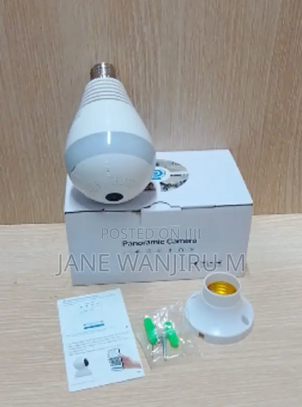 High-Performance V380 Panoramic Bulb Camera – Easy Wifi Setup