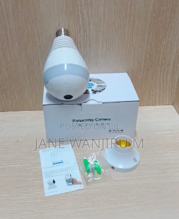 New V380 360° Panoramic Bulb Wifi Spy Camera