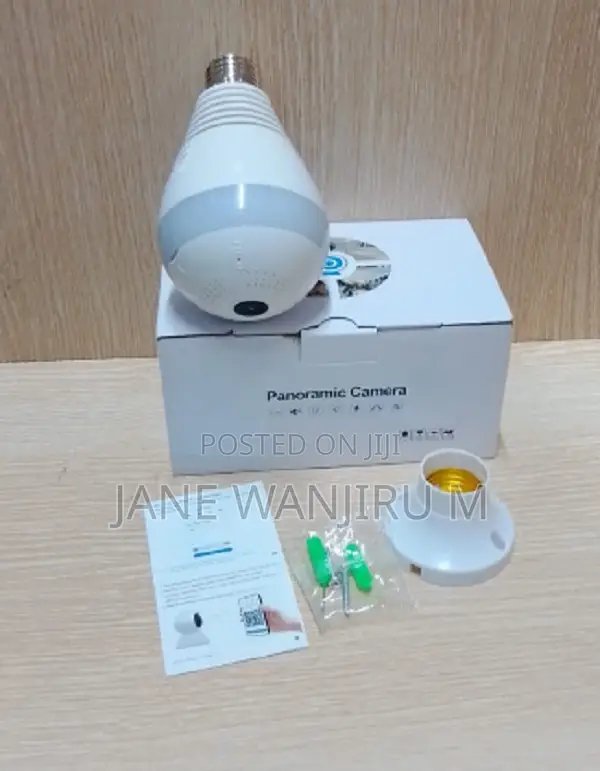 Premium V380 Smart Bulb Camera – 360° Full Room Coverage