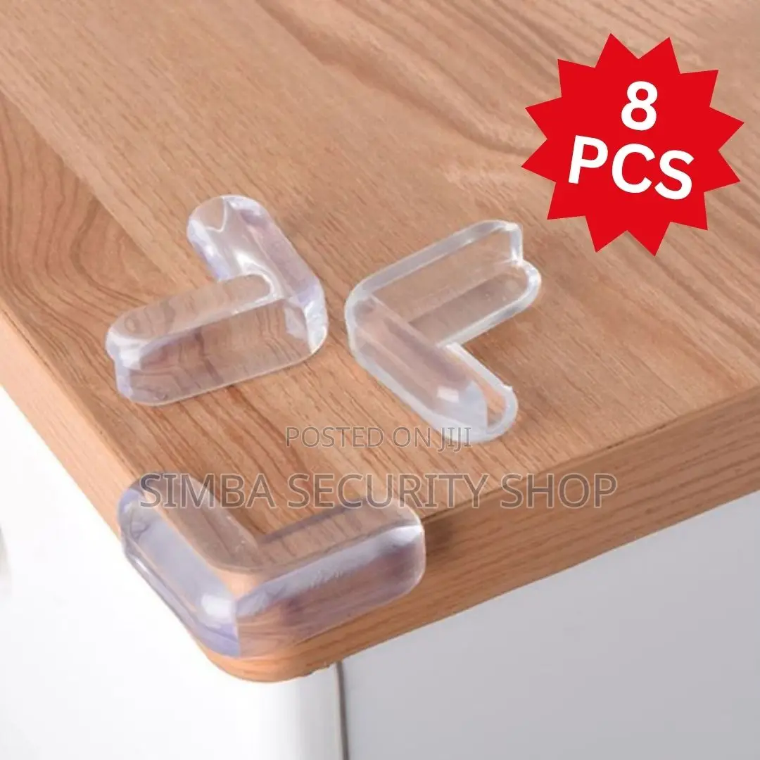 8 Piece Set L-Shape Collision Corner Guards 2 Sided Drawer Baby Safety