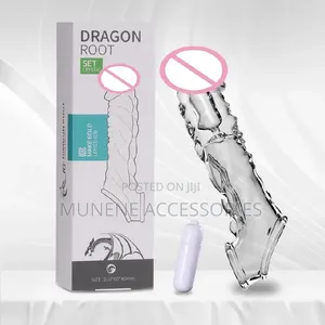 Vibrating 8.6 Inch Clear Extender Reusable Sleeve Vibrator Penis Ring