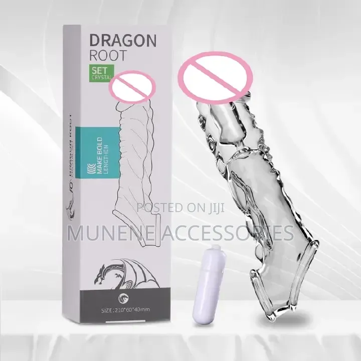Vibrating 8.6 Inch Clear Extender Reusable Sleeve Vibrator Penis Ring