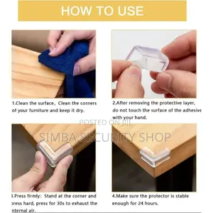 12 PCS L Shaped Silicone Cushion Furniture Baby Proofing Cabinet Safe