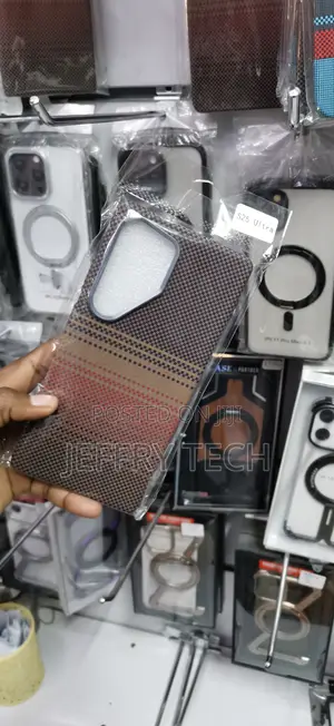 Sgy S25 Ultra Fiber Texture With Bold, Colorful Accent Lines Case