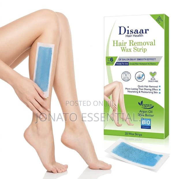 Hair Removal Wax Strips - 20 PCS Organic Argan Oil Shea