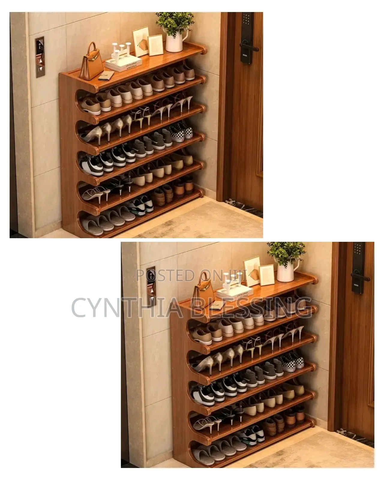 6 Layer Bamboo Shoe Rack_brown