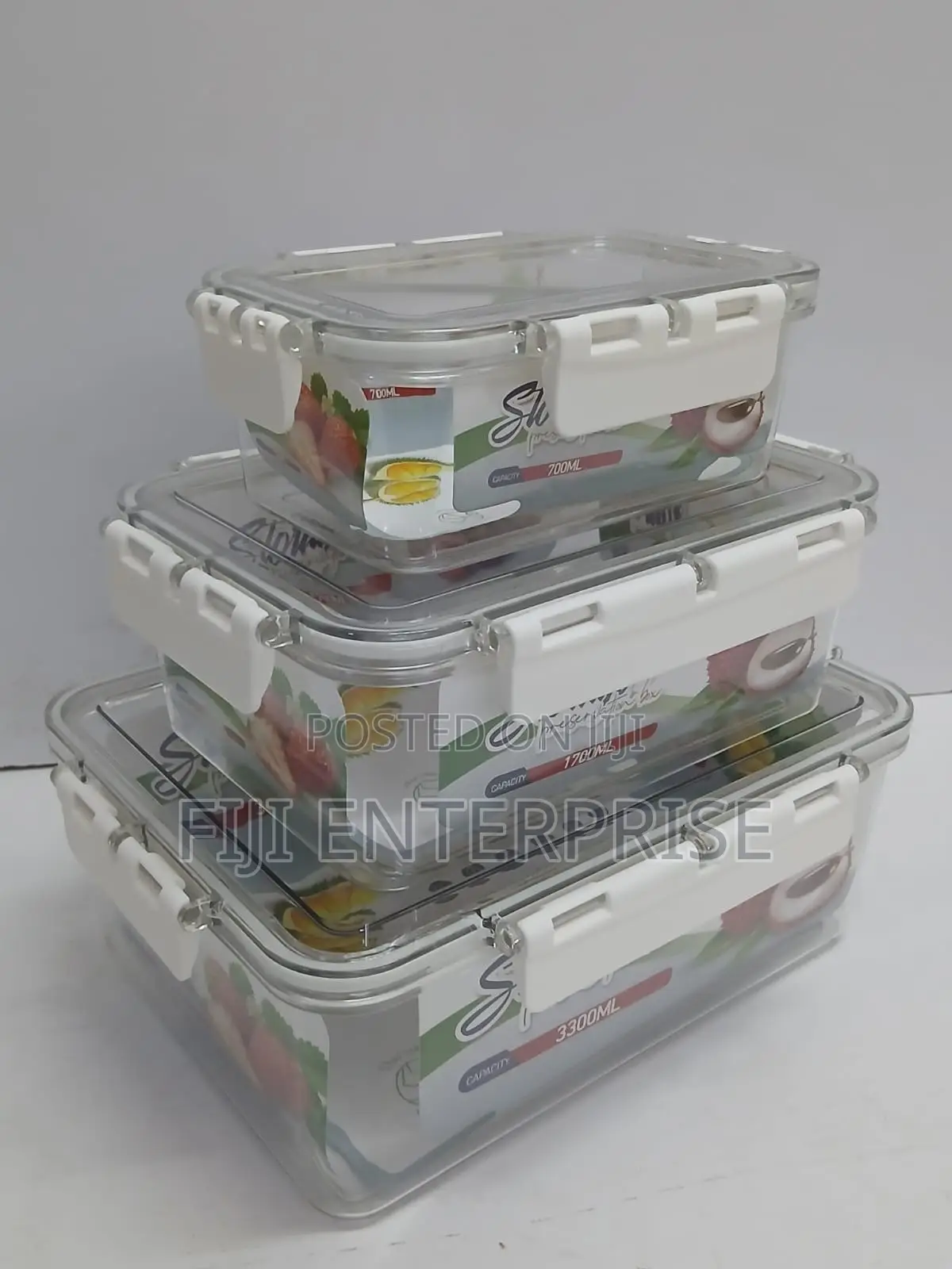 Transparent Acrylic Airtight Pantry Storage Boxes Sealed Lock Lid