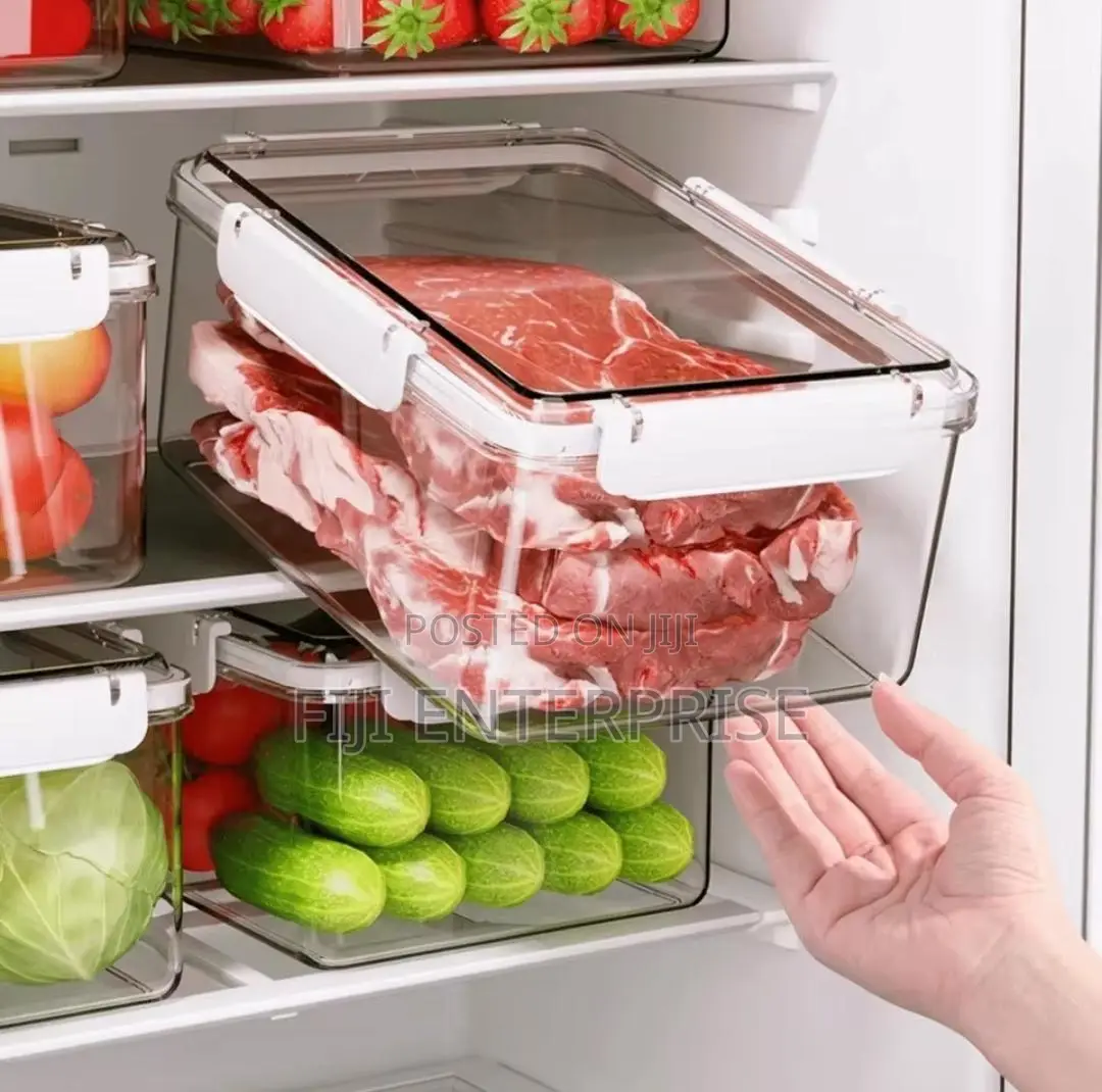 Transparent Acrylic Airtight Pantry Storage Boxes Sealed Lock Lid