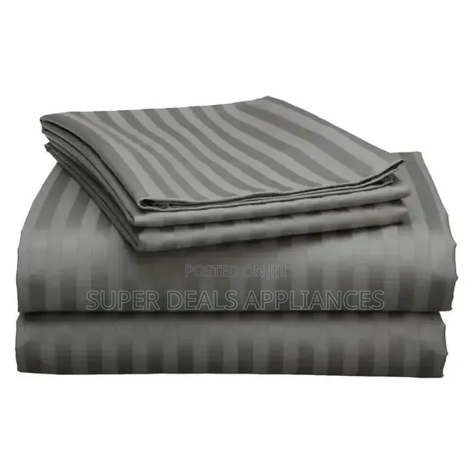 Gray Striped Bedsheets