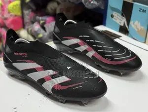 Firm Ground Black / Pink Adidas Predator 24 Elite Laceless