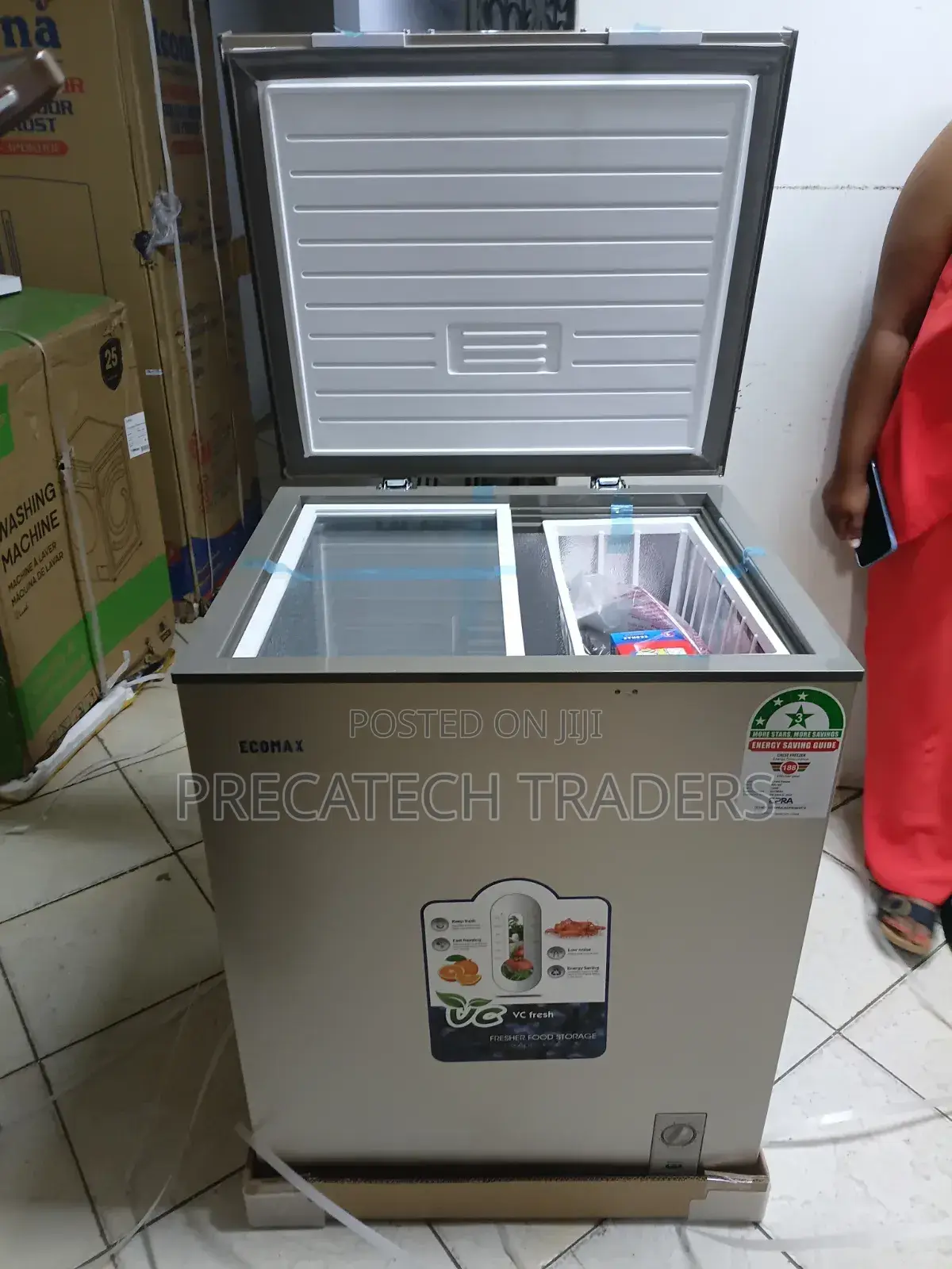 Ecomax 169l Deep Freezer – Silver Finish