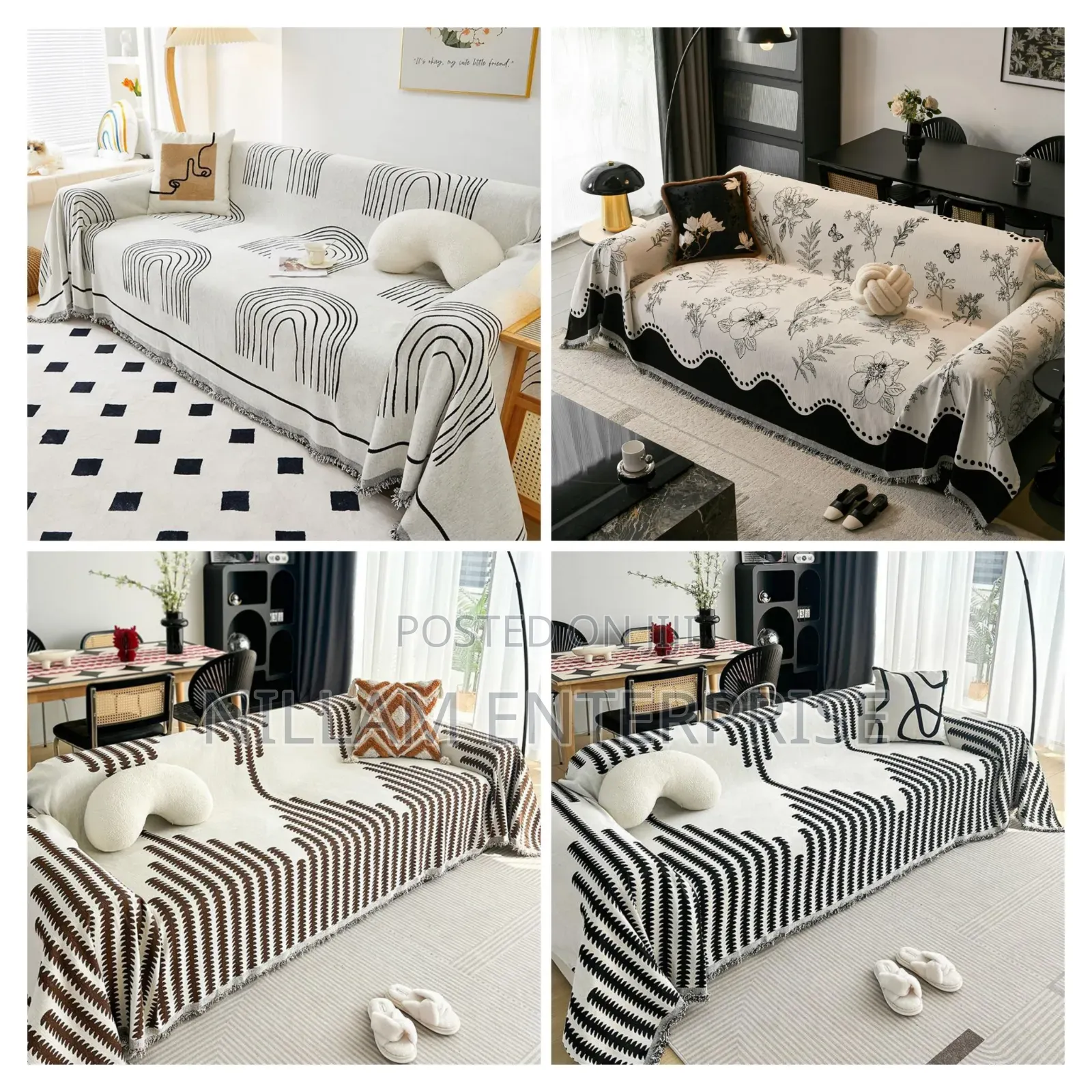 *Big Fitting Reversible Chenille Cotton Sofa Blankets/Covers.*