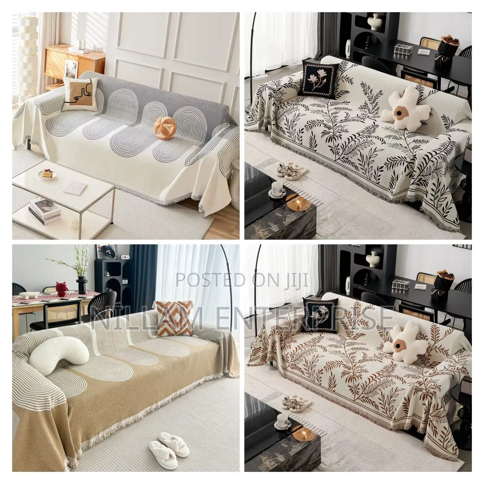 *Big Fitting Reversible Chenille Cotton Sofa Blankets/Covers.*