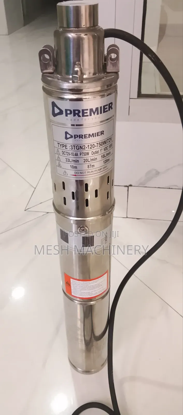 Premier 750w 72v Brushless Dc Submersible Water Pump
