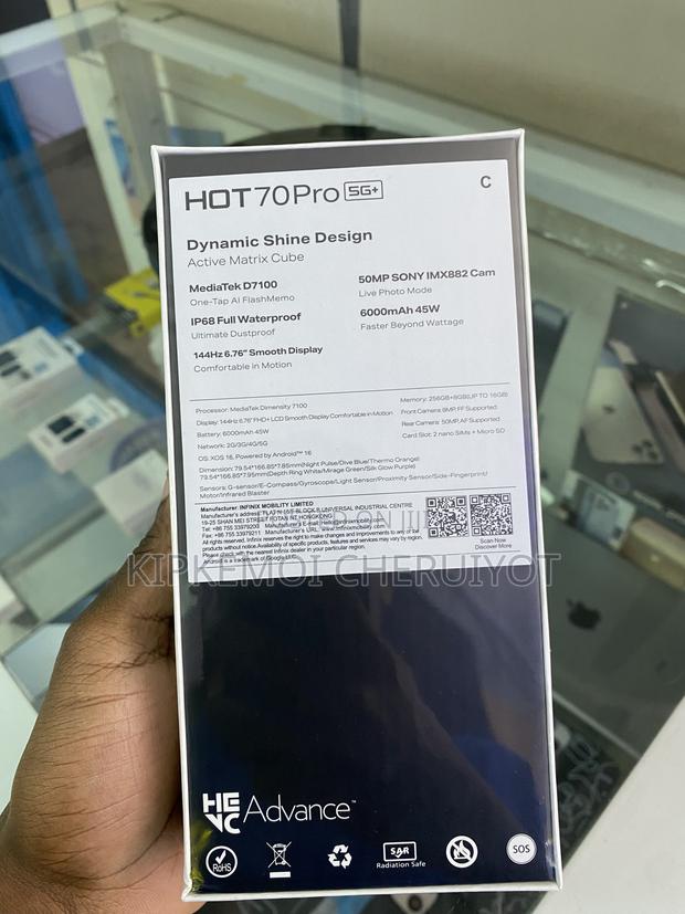 New Infinix Hot 70 256 GB Orange - thumbnail 4