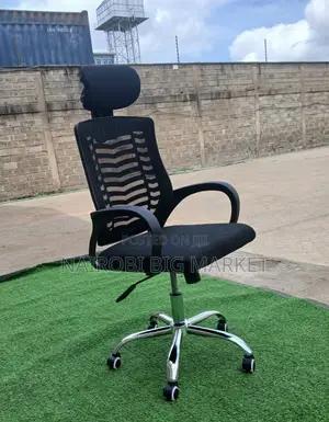 Secretarial Mesh Office Chair With Headrest