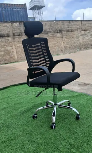 Secretarial Mesh Office Chair With Headrest