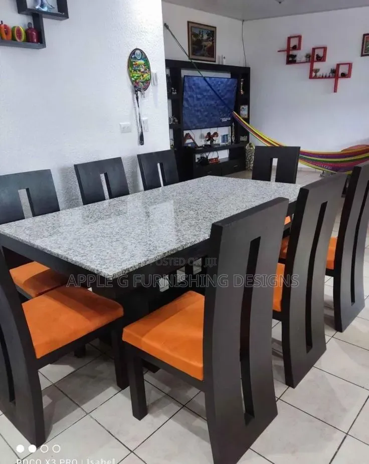 Dinning Table Set Brown