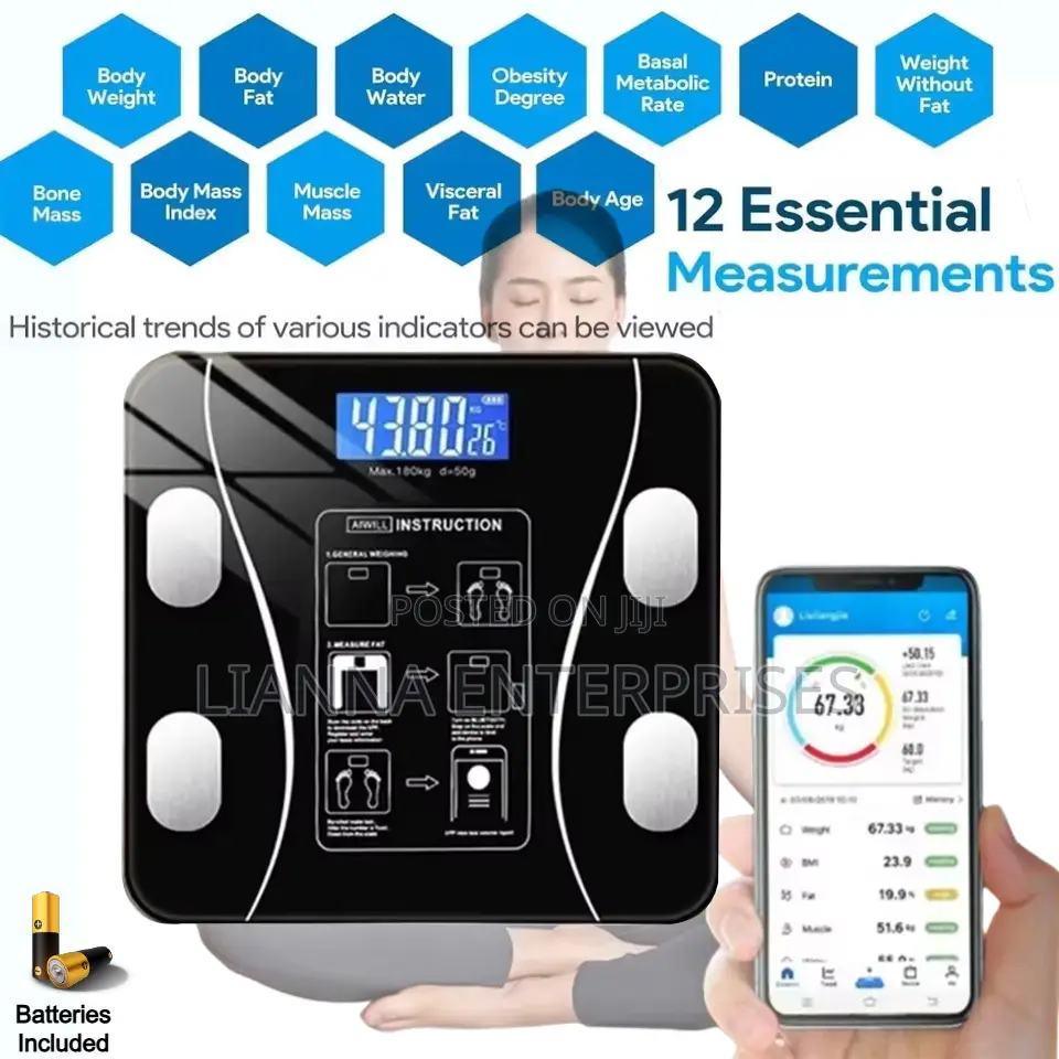 Bluetooth Weighing Scale Max 180kg