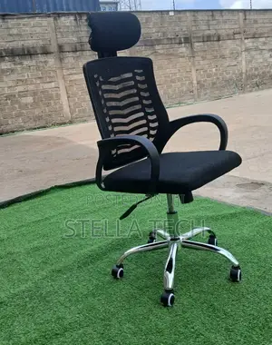 Secretarial Mesh Office Chair With Adjustable Arm Rest