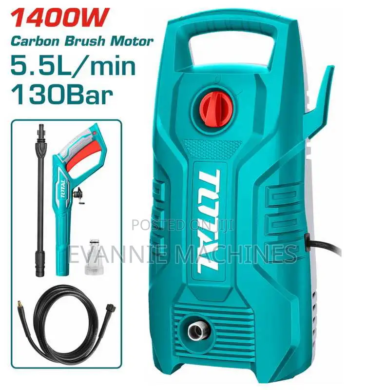 Total Tgt11316 High Pressure Washer 1400w 130bar (1900psi)