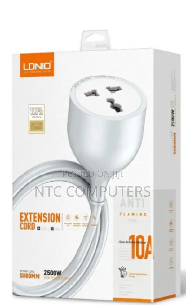 Ldnio 1 Ac Outlet Universal 5m Power Socket Extension Cord (Sc1017)