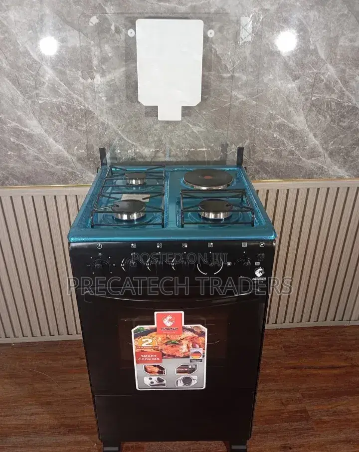 Euroken 50×55 Standing Cooker – 3 Gas + 1 Electric Plate
