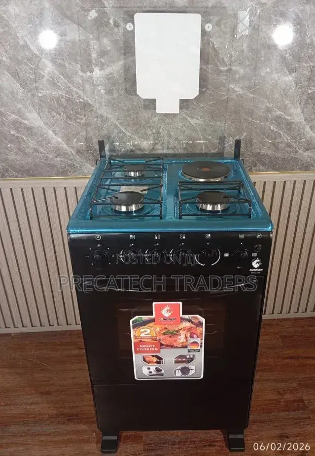 Euroken 50x55 Cooker With Gas Burners Electric Hot Plate