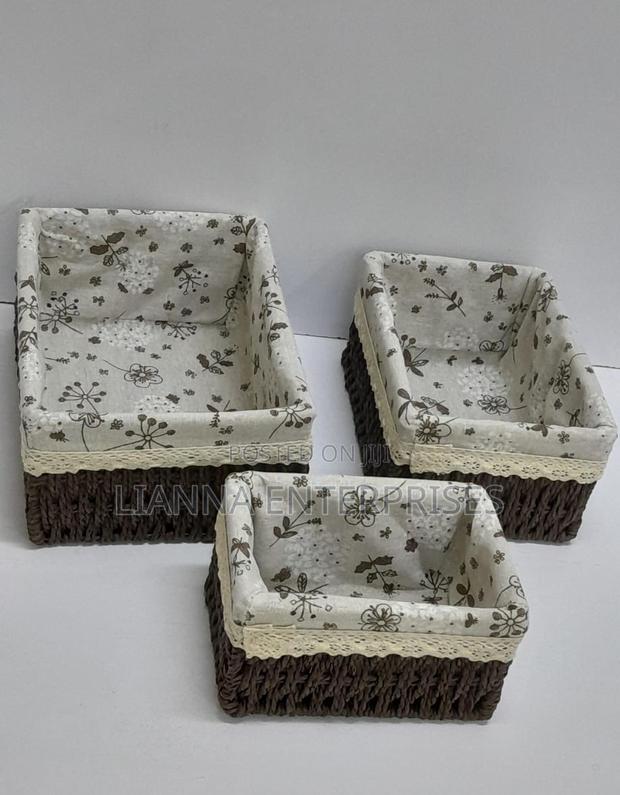 3 in 1 Weaved Basket Organizer - thumbnail 2
