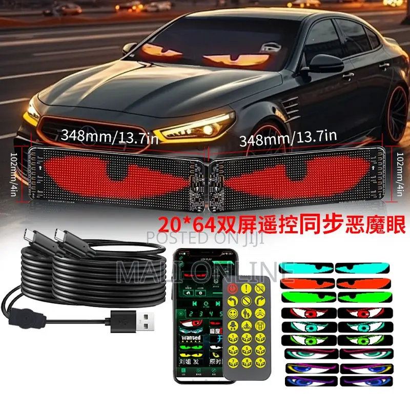 Devil’S Eye 2-Pack Led Car Windshield Display Matrix Panel App