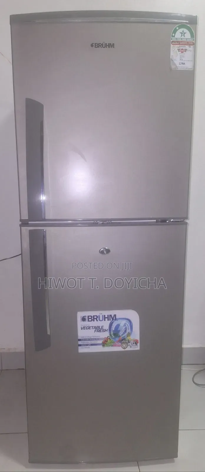 Brühm 195l Double Door Refrigerator – In a Great Condition