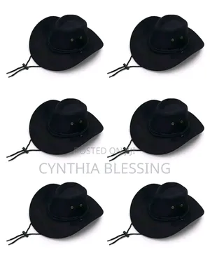 Black Fashion Cowboy Hatt