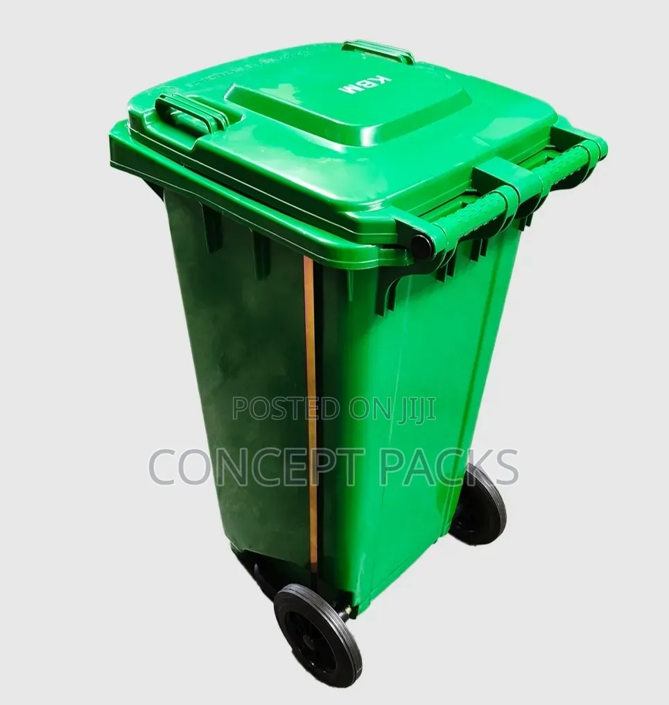 240 LTR Plastic Dustbin With Pedal Wheels.