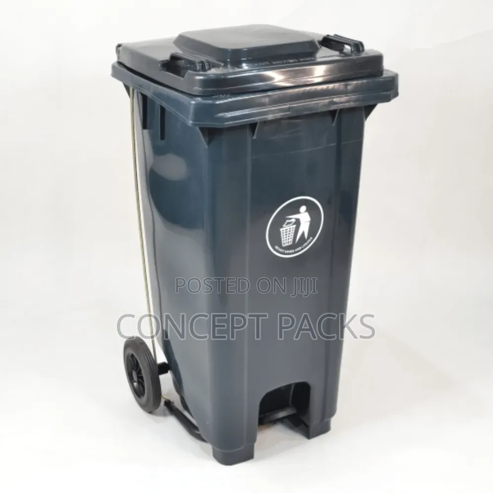 100 Litres Garbage Bin- Pedal and Wheels.