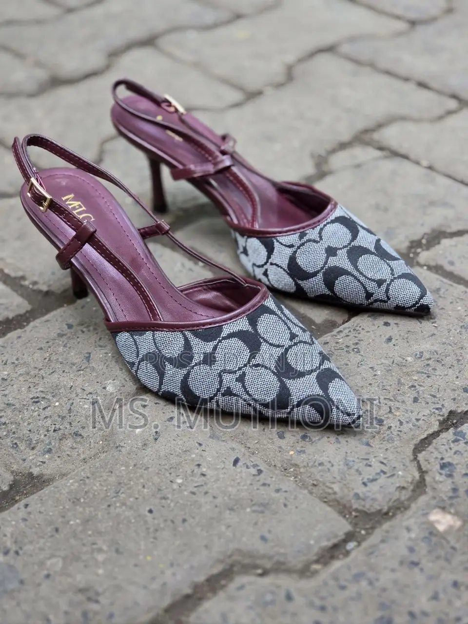 MLG Pointed-Toe Slingback Kitten Heel Size 37-42