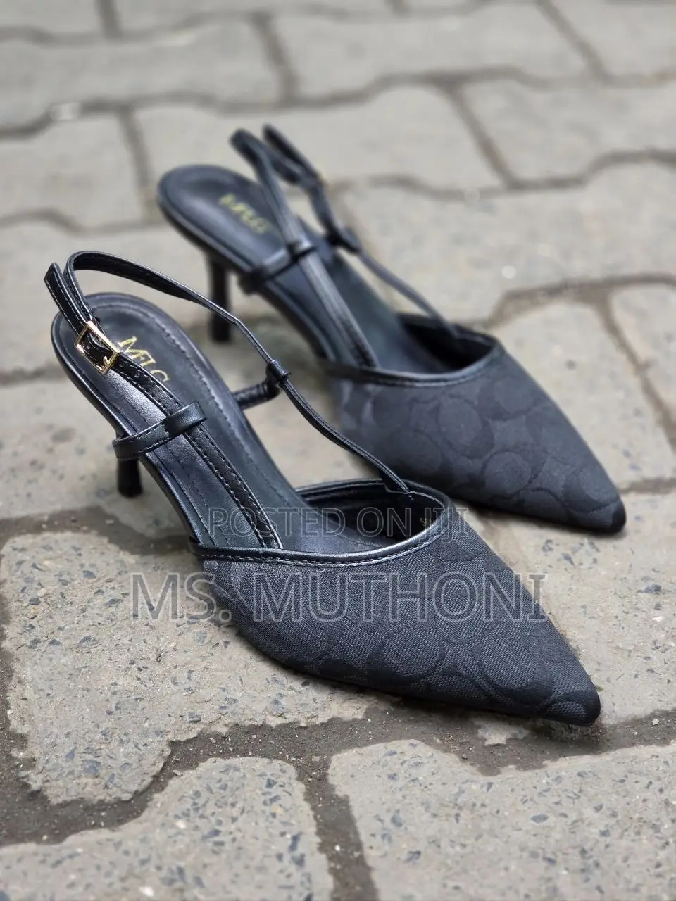 MLG Pointed-Toe Slingback Kitten Heel Size 37-42