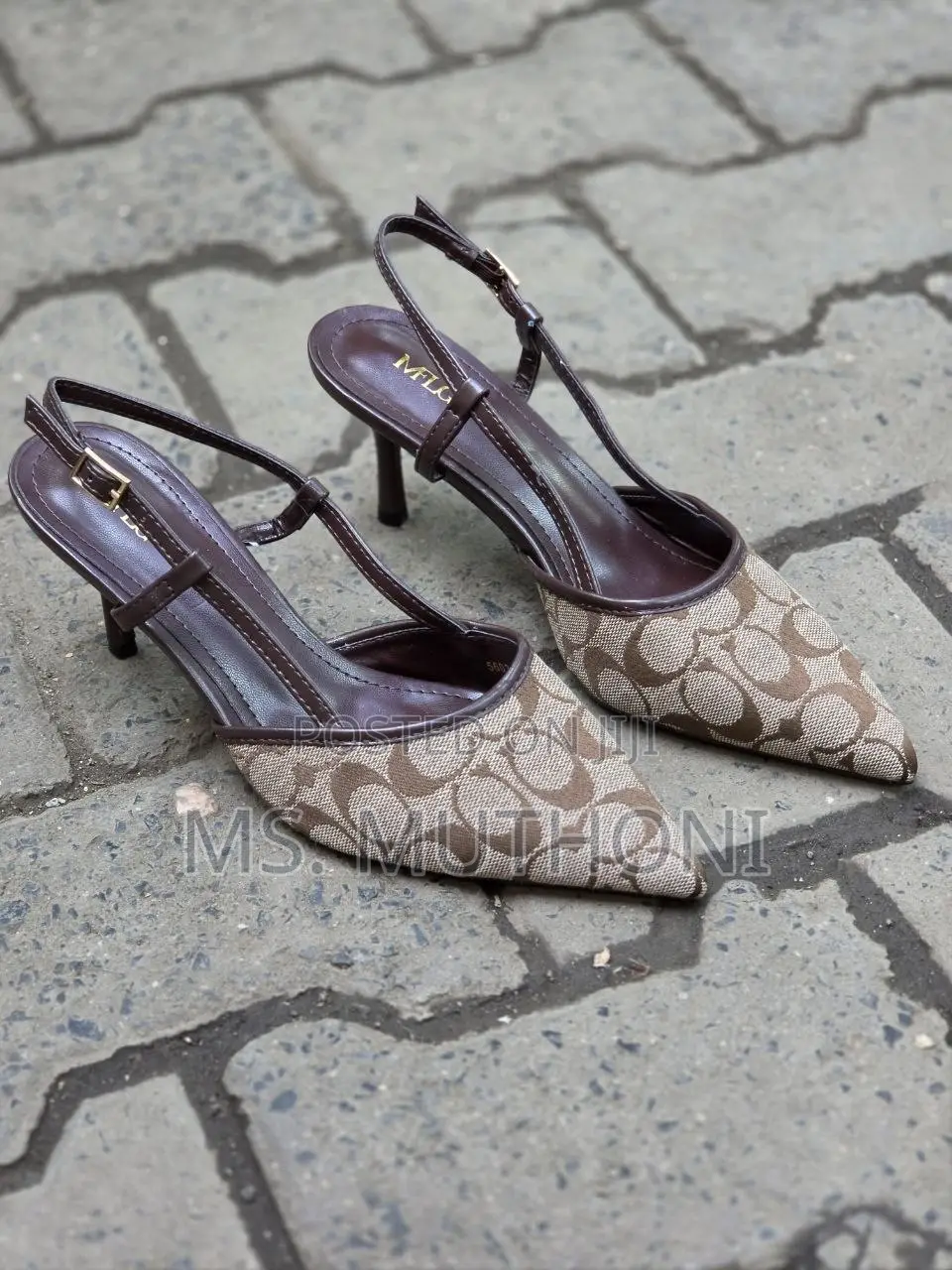 MLG Pointed-Toe Slingback Kitten Heel Size 37-42