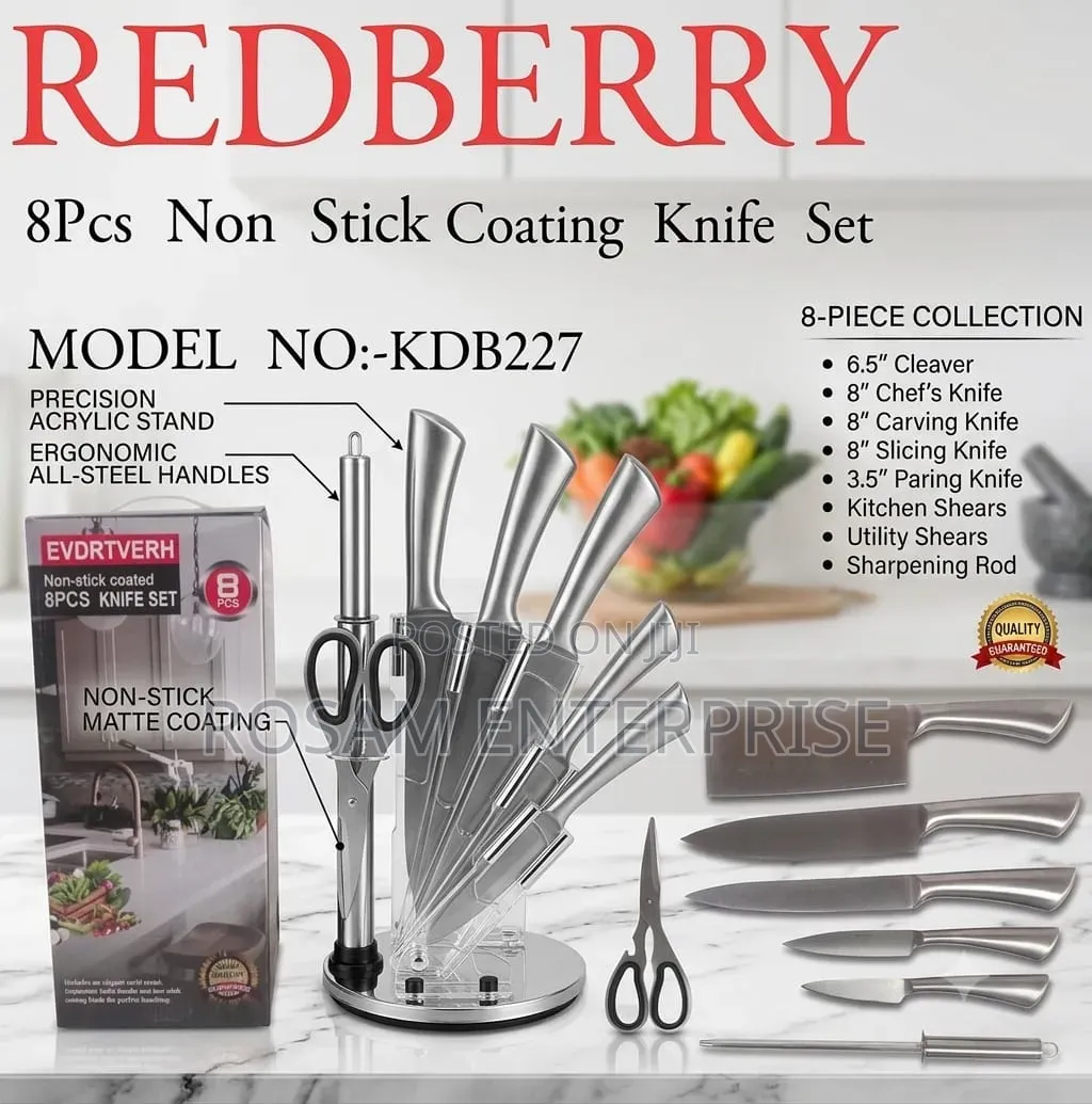 8pcs Redberry Knife Set
