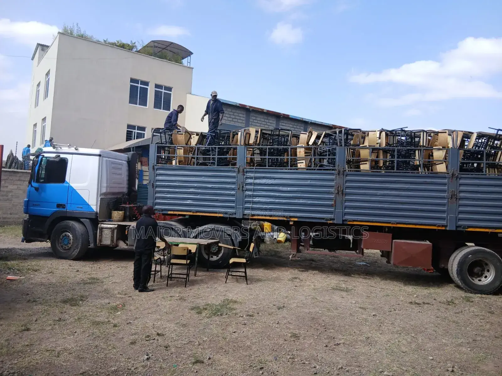 Open Body. Trailer For. Loose Cargo Transportation
