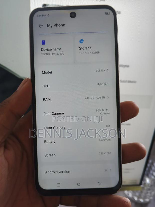 Tecno Spark 30C 128 GB White - thumbnail 2