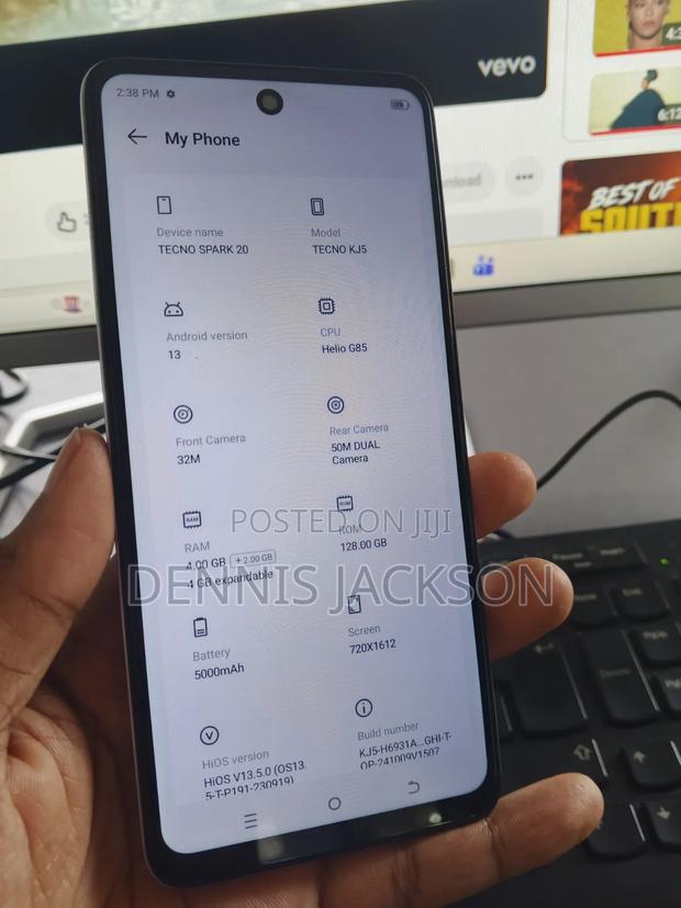Tecno Spark 20 128 GB White - thumbnail 4