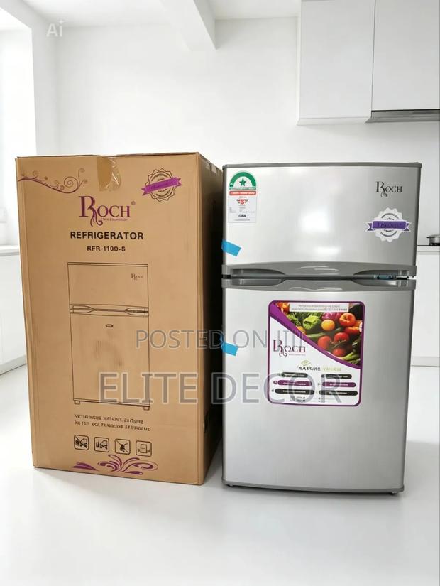 Roch 85l Double Door Refrigerator – Compact, Energy Saving Fridge - thumbnail 2