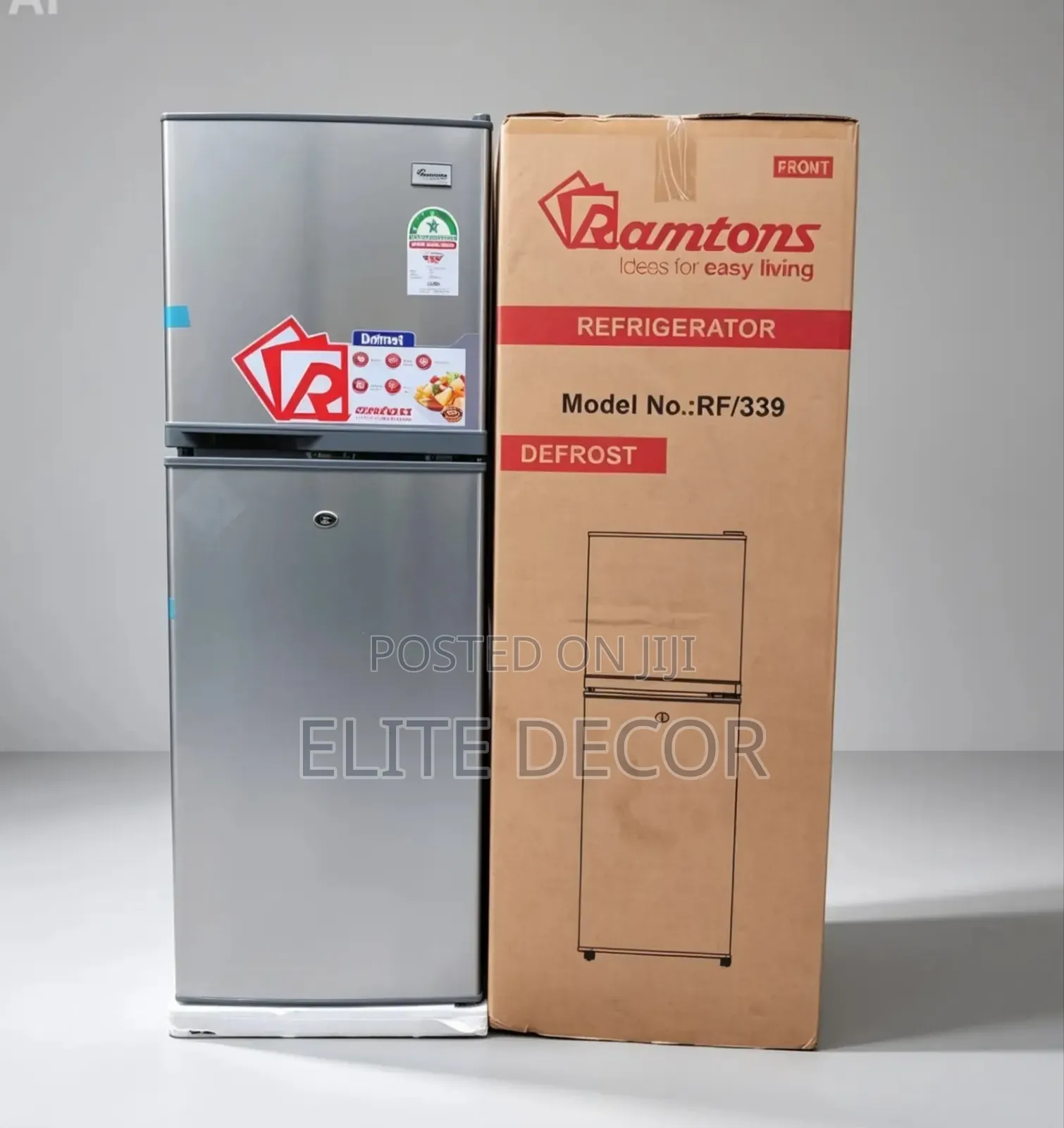 Ramtons 138l Double Door Fridge Rf/339 – 3 Star Refrigerator