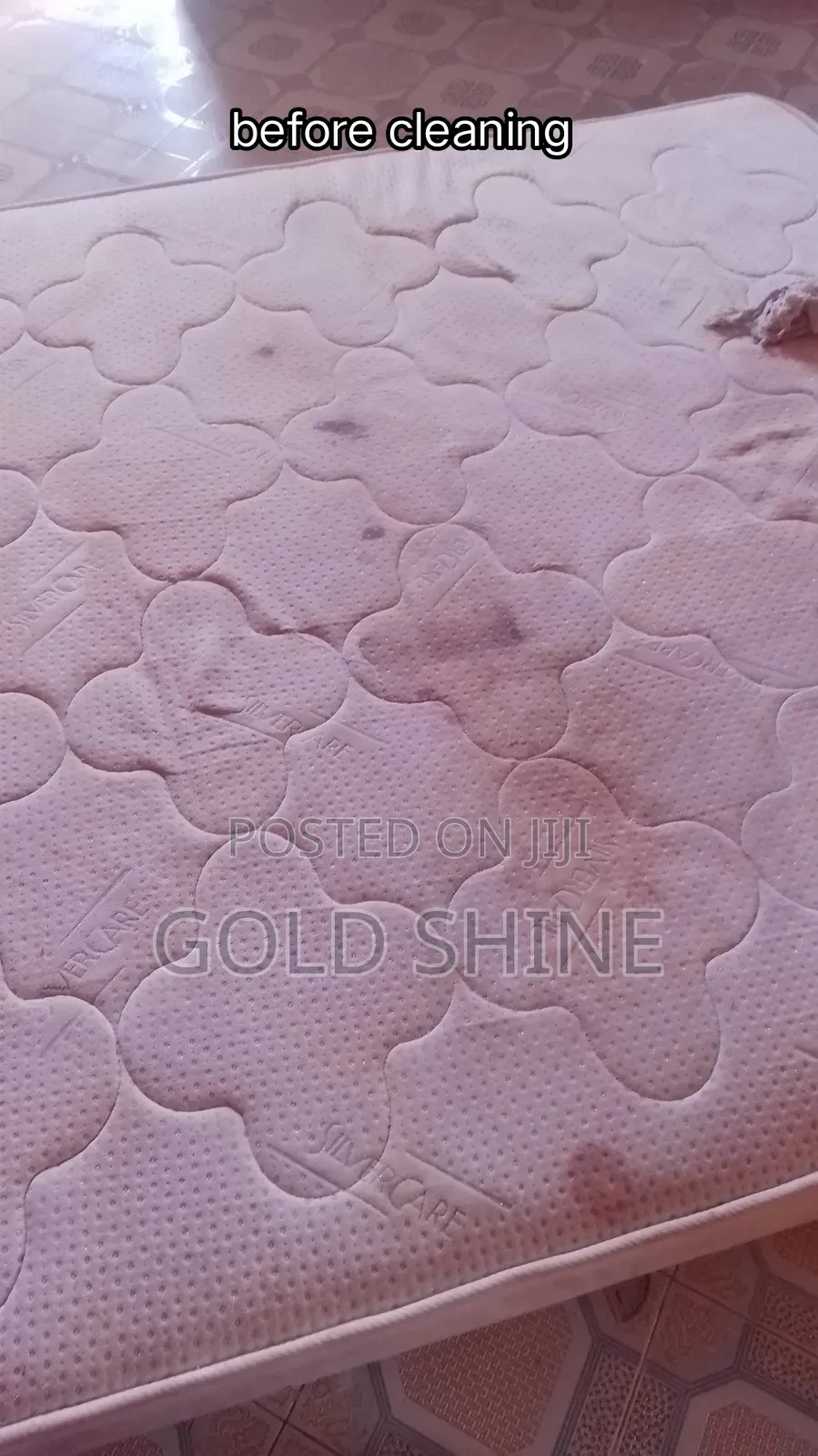 Before and After Cleaning of Mattress