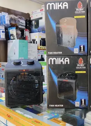 Mika Fan Heater, 1000w-2000w, Grey Mh105g