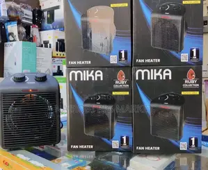 Mika Fan Heater, 1000w-2000w, Grey Mh105g