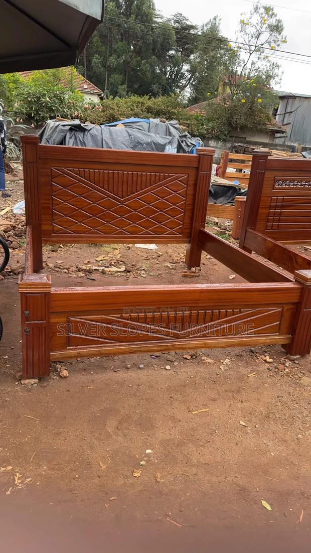 Pure Mahogany King Size Bed (6x6) Modern Design