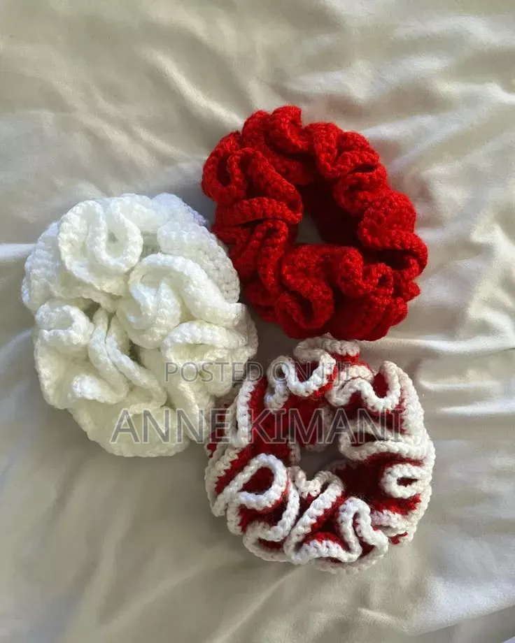 Handmade Crochet Scrunchies – Custom Colours Available